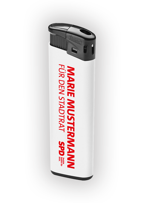 Feuerzeug Piezo-Zündung weiß