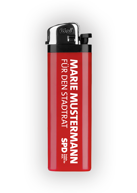 Reibrad-Feuerzeug rot