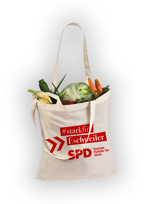 Baumwolltasche mit langen Schulterhenkeln