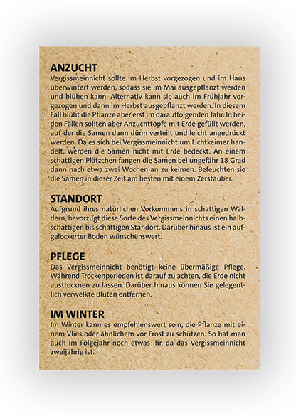 Samentütchen "Vergissmeinnicht"