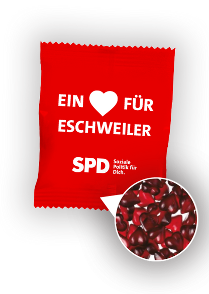 Fruchtgummis herzförmig (10 Gramm)